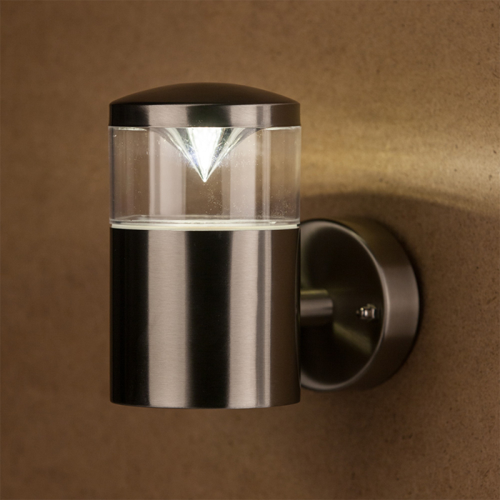 LOVIS Aplique de Exterior Plata GU10 11W Moderno 15cm IP44 A++ a E Redondo