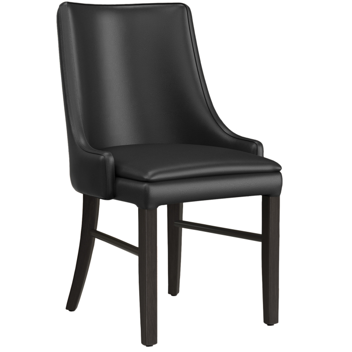 LOLA | Silla de cuero para restaurante | Negro | Cuero