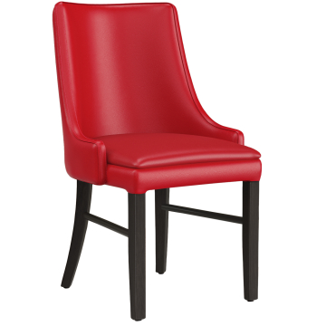 LOLA | Silla de cuero para restaurante | Rojo | Cuero