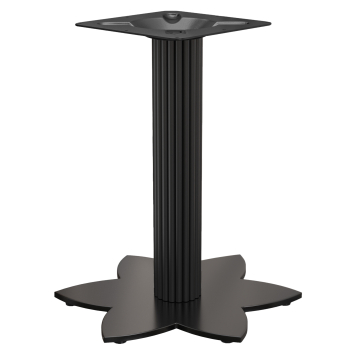 LOTUS | Piètement de bistro | Noir | Hauteur : 72 cm | Colonne : Ø 9,5 cm | Base : Ø 50 cm
