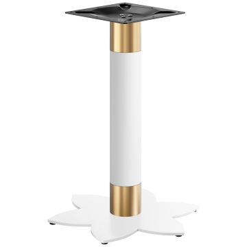 LOTUS | Bistropöydän runko | Kulta/valkoinen | Korkeus: 72 cm | Pylväs: Ø 7,6 cm | Jalusta: Ø 50 cm