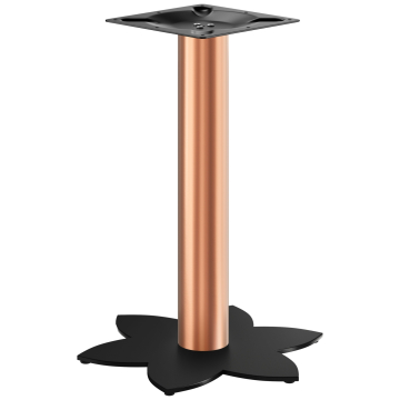 LOTUS | Piètement de table bistro | Cuivre/Noir | Hauteur : 72 cm | Colonne : Ø 7,6 cm | Base : Ø 50