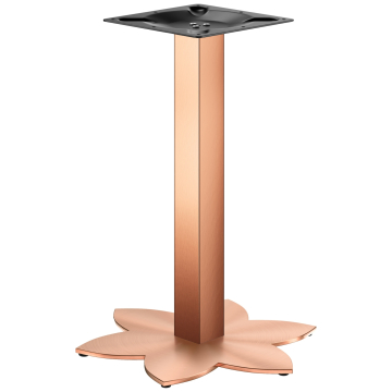 LOTUS | Structure de table de bistro | Cuivre | Hauteur : 72 cm | Colonne : 6 x 6 cm | Piètement : Ø