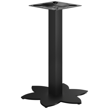 LOTUS | Bistrobordramme | Svart | Høyde: 72 cm | Søyle: 8 x 8 cm | Sokkel: Ø 50 cm