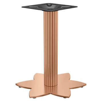 LOTUS | Bistro Tischgestell | Kupfer | Höhe: 72 cm | Säule: Ø 9,5 cm | Fuß: Ø 50 cm