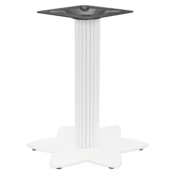 LOTUS | Structure de table de bistro | Blanc | Hauteur : 72 cm | Colonne : Ø 9,5 cm | Pied : Ø 50 cm