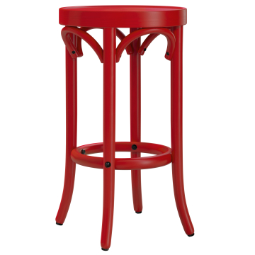LOUIS | Bentwood Bar Stool | Wood | Red