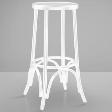 LOUIS | Bugholz Barhocker | Weiß | Bugholz | Holzsitz