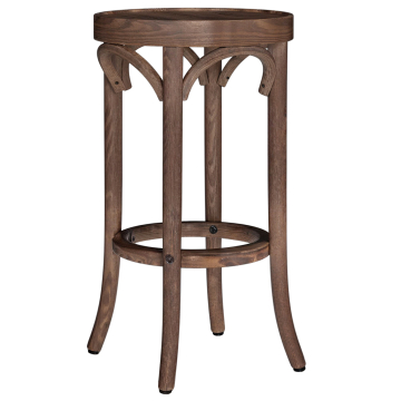 LOUIS | Bugholz Barkruk | Hout | Vintage Oude Patina