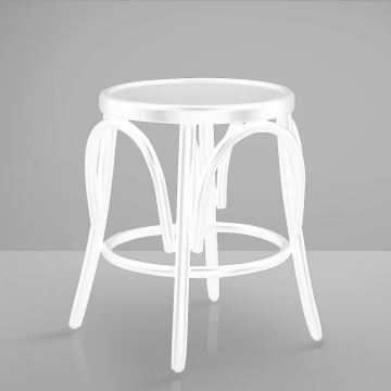 LOUIS | Bugholz Hocker | Weiß