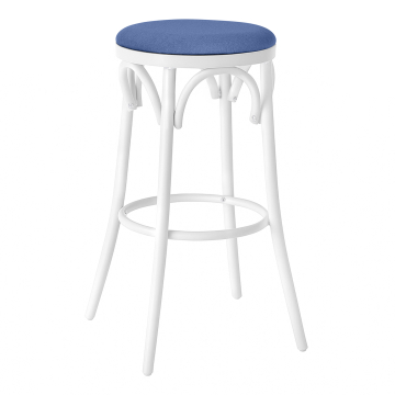 Louise | Bugholz Barstol | Træ | Blå | Velour