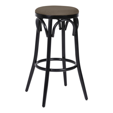 Louise | Tabouret de bar en bois de hêtre | Bois | Brun | Velours