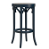 LOUIS | Tabouret de bar en bois courbé | Tressage en rotin | Bleu foncé