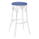 Louise | Tabouret de bar en bois moulé | Bois | Bleu | Velours
