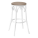 Louise | Sgabello alto in Bugholz | Legno | Taupe | Velluto
