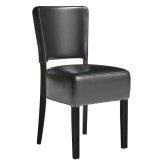 LUCA STEEL | Bistro Chair | Black | Leather