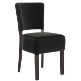 LUCA | Bistro Samt Stol | Sort