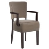 LUCA ARM | Bistro Samt Stuhl | Taupe