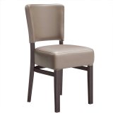 LUCA SMALL | Bistrostol | Taupe | Læder