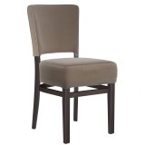 LUCA SMALL | Bistro Samt Stuhl | Taupe