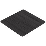 LM | Bistro Tisch | 80 x 80 cm | H 78 cm | Schwarz | Gestell: Edelstahl