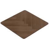 LM Fishbone | Bistrotafel | 80 x 80 cm | H 78 cm | Wenge | Onderstel: RVS