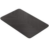 LM Fishbone | Bistro Tisch | 130 x 80 cm | H 74 cm | Schwarz | Gestell: Edelstahl