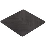 LM Fishbone | Bistro Tisch | 60 x 60 cm | H 78 cm | Schwarz | Gestell: Edelstahl