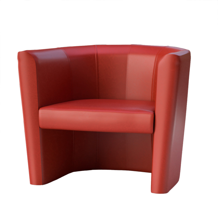 LUIS SMALL | Club Stoel | Rood | Leer