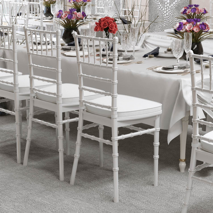 LUCIANA | Chaise de mariage | Blanc | Plastique | Empilable LUCIANA | Chaise de mariage | Blanc | Plastique | Empilable