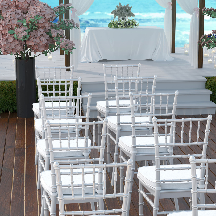 LUCIANA | Chaise de mariage | Blanc | Plastique | Empilable LUCIANA | Chaise de mariage | Blanc | Plastique | Empilable