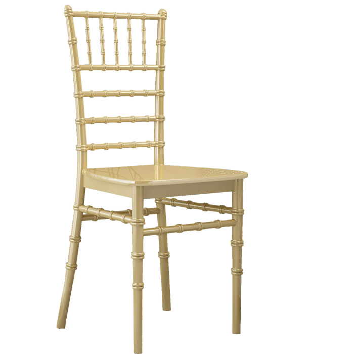 LUCIANA | Stol til bryllup | Guld | Plast | Stabelbar
