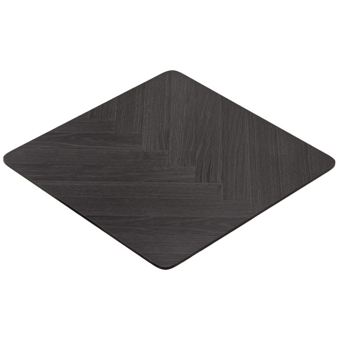 LM Fishbone | Bistro-pöytä | 80 x 80 cm | K 78 cm | Musta | Runkomateriaali: Ruostumaton teräs