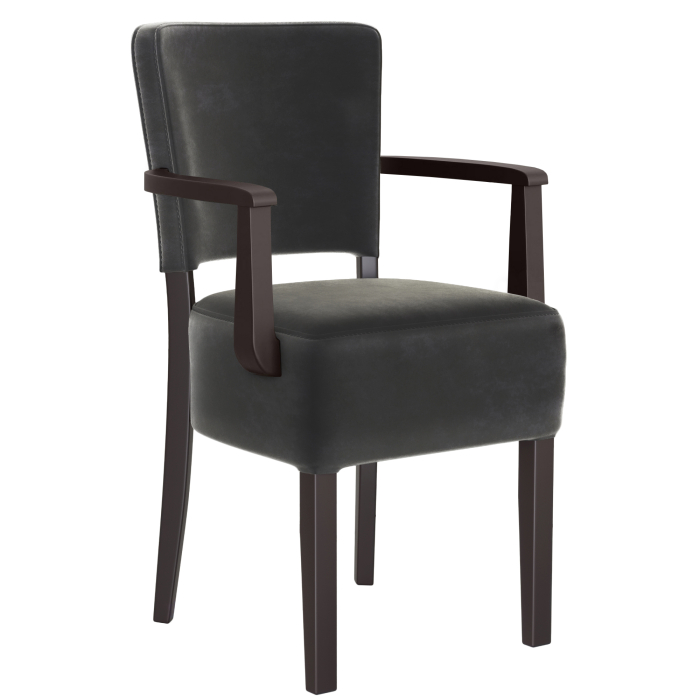 LUCA ARM | Bistro Samt Sedia | Grigio