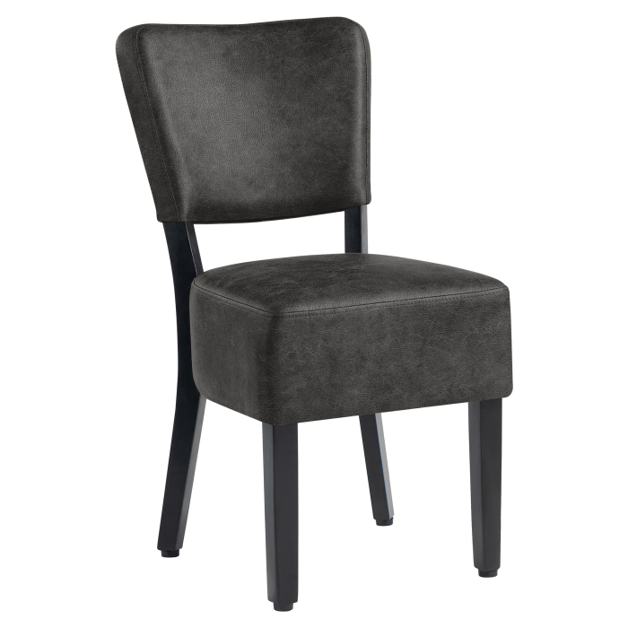 LUCA | Bistro chair | Leather | Black