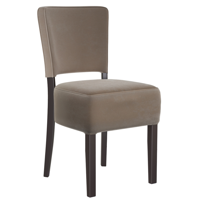 LUCA | Bistro Samt Stuhl | Taupe