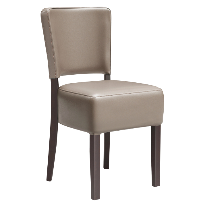 LUCA | bistrostol | taupe | läder