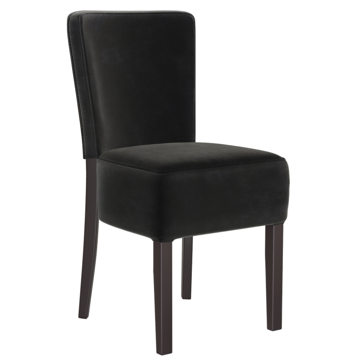 LUCA FULL | Bistro Velvet Chair | Black