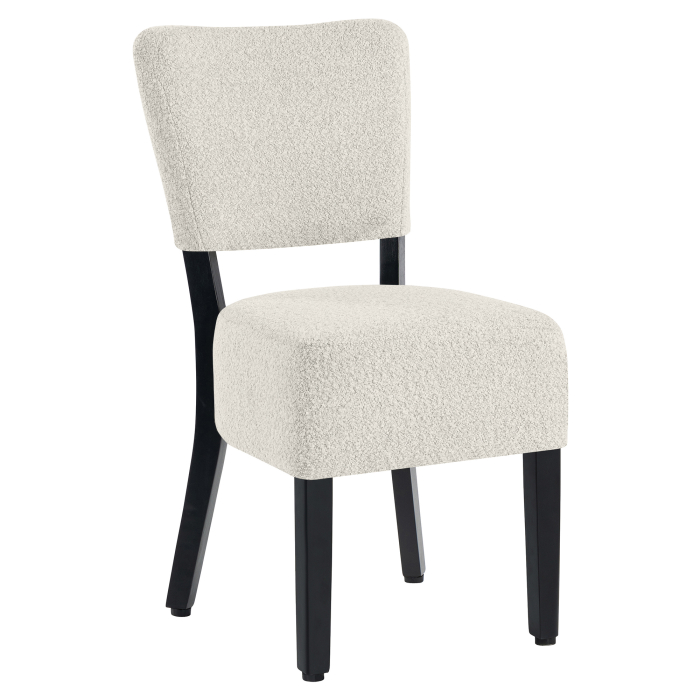 LUCA | Silla de bistró | Tela Teddy | Crema