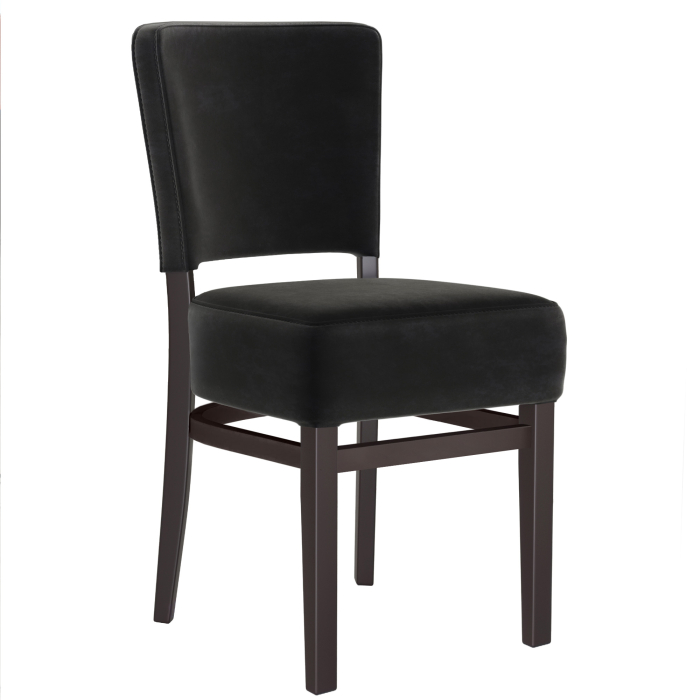 LUCA SMALL | Bistro Velours Chaise | Noir