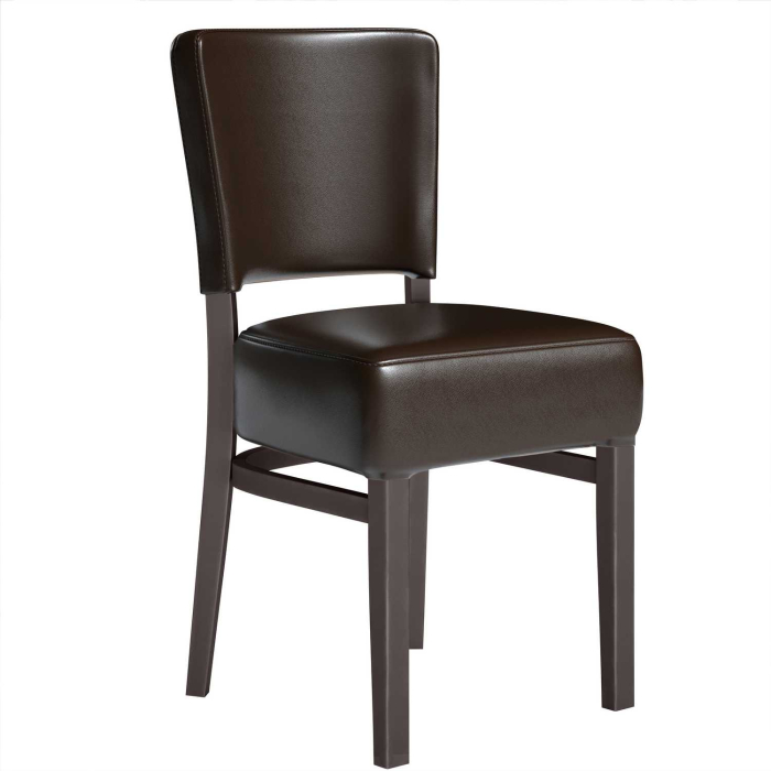 LUCA SMALL | Bistrostol | Mörkbrun | Läder