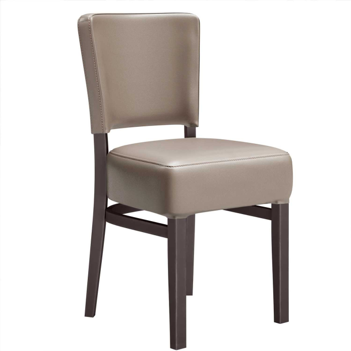 LUCA SMALL | sedia bistrot | taupe | pelle