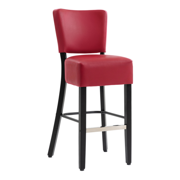 LUCA | Bistro Barhocker | Leder| Rot