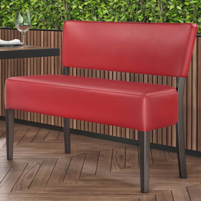 LUCA | Bistro Sittbänk | Röd | B:H 120 x 83 cm | Läder LUCA | Bistro Sittbänk | Röd | B:H 120 x 83 cm | Läder