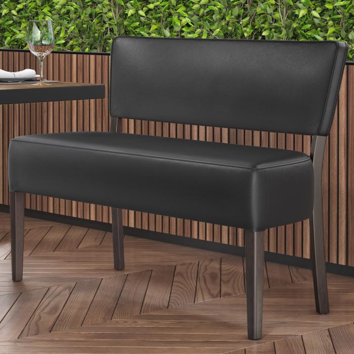 LUCA | Bistro Sittbänk | Svart | B:H 120 x 83 cm | Läder LUCA | Bistro Sittbänk | Svart | B:H 120 x 83 cm | Läder