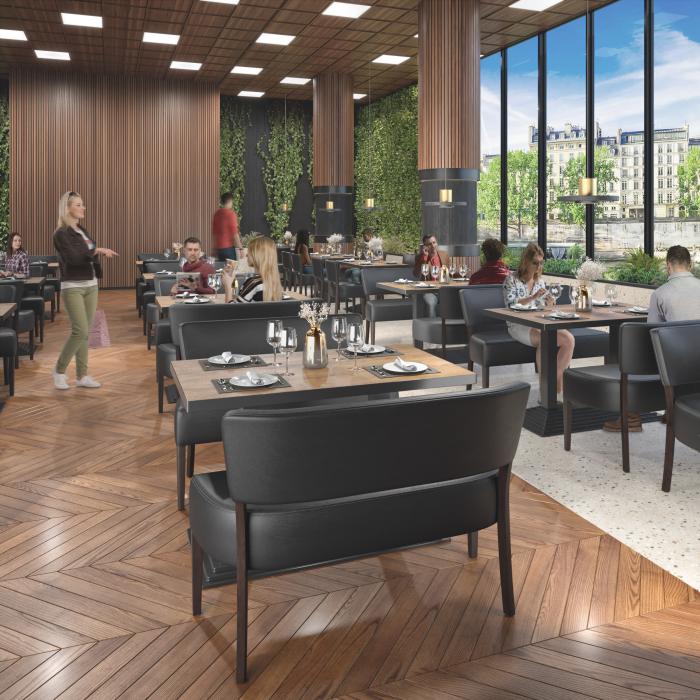 LUCA | Bistro Sittbänk | Svart | B:H 120 x 83 cm | Läder LUCA | Bistro Sittbänk | Svart | B:H 120 x 83 cm | Läder