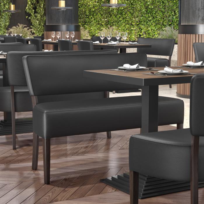 LUCA | Bistro Sittbänk | Svart | B:H 120 x 83 cm | Läder LUCA | Bistro Sittbänk | Svart | B:H 120 x 83 cm | Läder