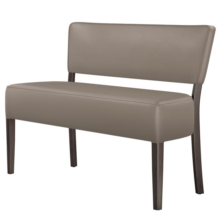 LUCA | Spisebenk | taupe | B: H 120 x 83 cm | lær