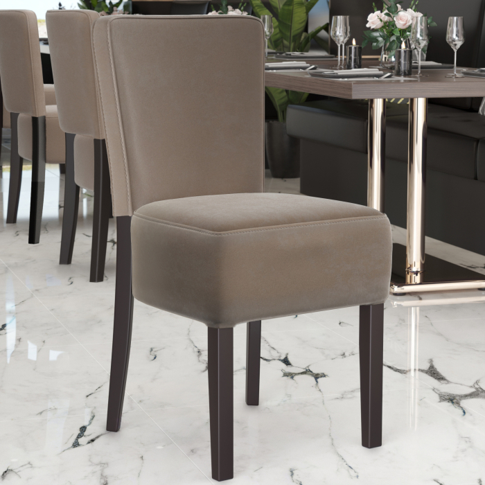 LUCA FULL | Bistro Samt Stol | Taupe LUCA FULL | Bistro Samt Stol | Taupe