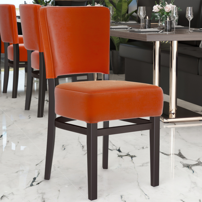 LUCA SMALL | Bistro Samt Stol | Orange LUCA SMALL | Bistro Samt Stol | Orange